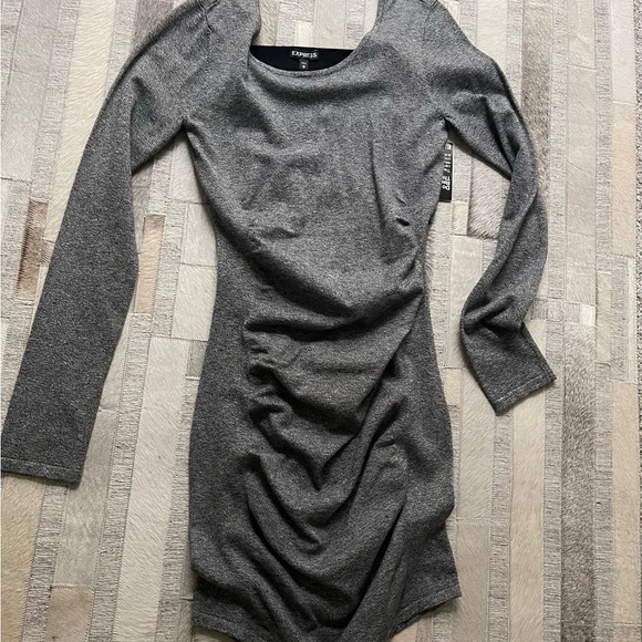 Express Heather Gray Mini Dress - Picture 2 of 4